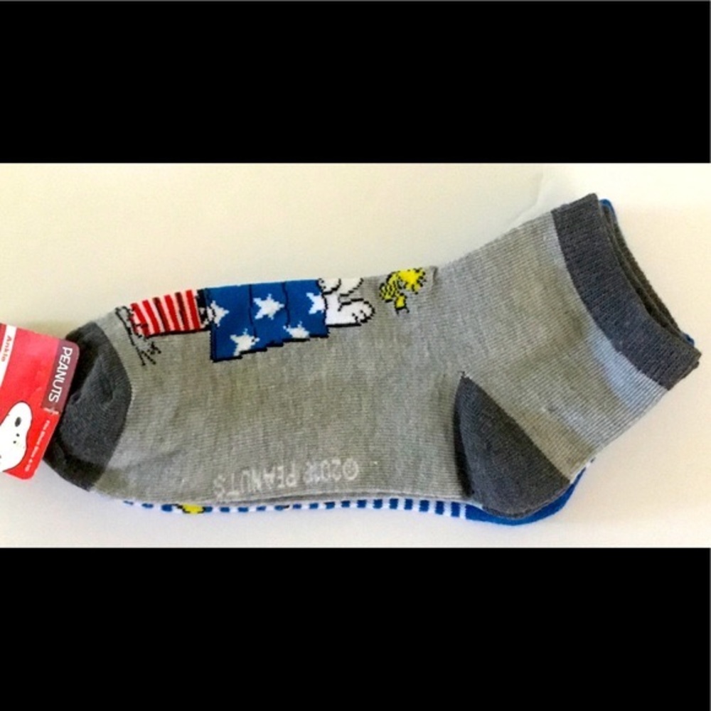 Peanuts/Snoopy 4th of Jul/Patriotic socks, 2 pairs